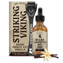 Striking Viking Growth Oil - 2 fl oz, Pack 1, Vanilla - Thicking Beard Oil dengan Jojoba & Argan Extracts - Promotes Factory Growth & Targets Patchy Areas - Biotin Dibangun