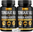 (2 Pack) Tongkat Ali Fadogia Agrestis untuk Suplemen Pria Nitric Oxide Booster Longjack Ali Extract Powder Vitamin Pompa Flow Performance Blend Tongkat - Ali for Women (120 Capsules)