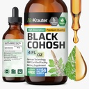 BIO KRAUTER Black Cohosh Tincture - Vegan Black Cohosh Suplemen Dukungan - Alkohol dan Gula Bebas - 4 Fl.Oz.