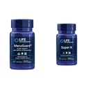 Ekstensi Hidup Macuguard Eye Sualth Suplemen dengan Lutein, Meso- Yaxanthin, Saffron & Astaxanthin - 60 Count dan Super K Vitamin K2 MK-7 MK-4 Vitamin C - 90 Softgeels