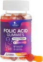 Gumi Asam Folic untuk Perempuan 785 mcg, EsensPrenatal Vitamin untuk Ibu & Bayi, Gumi Folic Vegan, Daily Vitamin B9 Ekstra Folasi, Sebelum Setelah Pengundaan - 60 Gummies