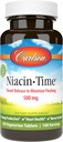 Carlson Niacin- Time 500 mg, Vitamin B-3, Time- Rilis, 100 tablet