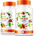 NutraRize (2 Pack) Pay Slim Capsules, PaySlim All-Natural Suplement for Healthy Weight Loss, Premium Formula Formula to Achieve Body and Fitness Goals, Review Resmi (120 Kapsul)