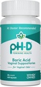 pH-D Feminine Health - 600 mg Boric Acies - Woman Owned - for Vaginal Odor Use - 24 Count