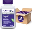 Natrol Easy- C Supports Immune Health with Vitamin C and Bioflavonoid, Bios Veti Capsules, 500 mg, 120 Count (Paket 12)