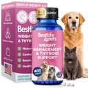 Dukungan & Thyroid & Anjing dan Kucing, Solusi Natural untuk Kontrol Kelaparan, Dukungan Metabolisme, Fungsi Optimal Thyroid, Effective Dog & Cat Weight Los, 400 Odorless, Pills Tastless
