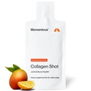 Suplemen Momently Collagen Shot - Hydrolyzed Bovine Collagen & Vitamin C untuk membantu Dukung Gabungan, Bone, & Connective Teissuge - NSport - Mango Orange - 25g / Serving - 15 Hamba