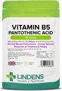 Lindens Vitamin B-5 B5 100 x 460mg Tablet (Acid Panthenic)