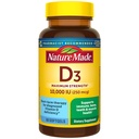 Nature Made Vitamin D3 10.000 IU (250 mcg) Maximum Kekuatan, Vitamin D Supplemen untuk Bone dan Imune Kesehatan Dukungan, 60 Softgel, Supply 60 Hari