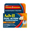 Advil Dual Action Back Pain Caplets Delivers 250mg Ibuprofen dan 500mg Acetaminopenhen Per Dose untuk 8 Hours of Back Pain Relief - 18 Count