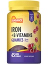 Sundance Iron Gummies 124; plus B-Vitamin 126; 45 Vegan Gummies 124; Grape Flavor 124; Vegan, Non-GMO, dan Gluten Free Supplemen
