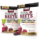 Bundle of Force Factor Total Beets Ultimate Heart Heat Sumpation Support Chews with CoQ10, Beet Root Powder, Grape Seed Extract, Suplemen Tekanan Darah untuk Circulation & Blood Flow, 120 Soft