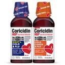Coricidin HBP Maksimum Kekuatan Cold & Flu Day & Night Sugar-Free Liquid Twinpack, Decongestant - Free Cold Medicine untuk Dewasa dengan Tekanan Darah Tinggi -12 Fl Oz (Paket 2)