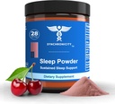 Megesium Powder for Sleep, Tart Cherries, 1mg Melonalin & Glycine Natural Ingredien Bedtime Aid Suplemen. "Calming, Stress Relief Sleep Drink Mix Powder Relief Aid Unique"
