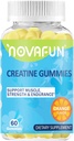 Suplemen Creatine, 1500mg Creatine Monohydrate for Muscle Strength, Endurance, Workout Performance, Vegetarian & Gluten- Free, Orange Flavor, 60 Count