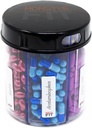 Tambahan Pill Dispenser Bottle, 6 Kompartemen, Label, Easy Open, Anti- Mixing, Monthly Vitamin Organizer, Monster Fit Jr Medication Hoder (Clear, Small)