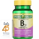 Spring Valley Timed- Release Vitamin B12 Tablet, 1.000 Mcg, 60 Count, B12 Complex for Women and Men Bundle dengan 45 Diabetes Decoded