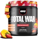 REDCON1 Total War Pre Workout, Strawberry Mango - L Citrulline, Mallic Acid, Green Tea Extract for Pompa Boosting Pre Workout for Women & Men - 3.2g Beta Alanine to Reduce Exhaustion, 30 Servis