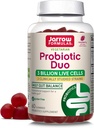 Jarrow Formulas ® Probiotic Duo, 3 Milyar Sel Hidup Supplemen untuk Dukungan Kesehatan Ammune dan Digetical, 60 Raspberry Flavor Probiotic Gummies, 30 Hari Suppply