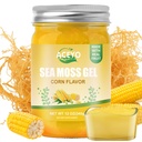 (12 OZ) Irish Sea Moss Gel Organic Vegan Corn Flavarored Flavored Natural Seamoss Suplemen 102 Vitamin dan Minestray Wild Harowed Non-GMO Ammune Defense Booster Thyroid Digetsy Support