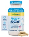 Suplemen Dukungan Bersama HEAL- NSOOTHE - Protolytic Enzymes seperti Bromelain & Papain, dengan Boswelllia, Turmeric & Ginger- Promodes Protein Fungsi Digetical & Body Defense - 60 Count (1 Pack)