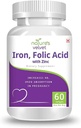 Natures Velvet Lifecare Iron & Folic Acid with Zinc, for Suplemen in Pregnancy, 60 softgels