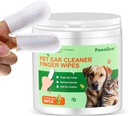 Dog and Cat Ear Wipes - Cleaning Lembut, Menghilangkan Bau Yang Tidak Menyenangkan, Dibuat dari Tanaman Ekstraksi, 50 Wipes
