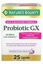 GX Probiotik Nature 's Bounty, Membantu dengan Gas Occasional dan Bloating, Tambahan Diet, Kesehatan Digetical, 25 Kapsul
