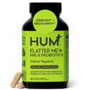 HUM Flatter Me Digetical Enzymes Plus Pregories & Progities, Digetical Health Bloating Suplement for Women, Fast Acting Anti Bloat Pills Multi Enzyme for Debloating, Vegan, 60 Kapsul