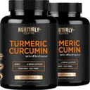 Turmeric Curcumin dengan BioPerine Black Pepper dan 95% Curcuminoid - Suplemen Turmeric Tinggi 1300mg untuk Kesehatan HEarth - Non-GMO, Gluten Free - 240 Capsules