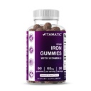 Vitamin Besi 65 mg Supplemen Perempuan & Pria - 60 Vegan Gummy Besi Besar Vitamin dengan Vitamin C (1)