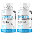Fusions Alam GlyNaC-ET NAC Tambahan N- Acetyl Cysteine Ethyl Ester - 20x More Bioavailable - Glycine & N-acetylcysteine Ethyl Ester Suplemen Anti Acetyl, Boost Glutathione Pack dari 2- 120 Count