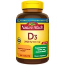 Nature Made Vitamin D3 2000 IU (50 mcg), Vitamin D Suppply untuk Bone, Teeth, Muscle and Immune Health Support, 400 Tablet, 400 Hari Suppply
