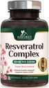 Suplemen Resveratrol 1800mg - Antioksidan Kekuatan Ekstra untuk Penuaan & Imune Dukungan - Kesehatan Hati & Cellular Dukungan - Non-GMO, Trans-Reveratrol - 120 Vegan Capsules
