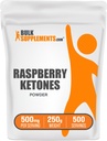 BulkSuplements.com Raspberry Ketones Powder - Raspberry Ketones Suplement, Antioksidant Source - untuk Dukungan Energi, Gluten Bebas, 500mg per Serving, 250g (8.8 oz) (Paket 1)