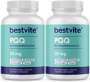 BestVITE PQQ 20mg (Pyrrrroloquinoline Quone) (240 Vegetarian Capsules) (120 x 2)
