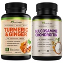 Nature 's Base Turmeric & Ginger 60 ct + Glucosamine Chondroitin 90 ct