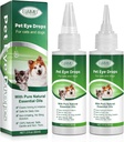 Eye Drops for Dogs and Cats, Gentle Formula Dog Eye Drops, Flush & Soothe Eye Irrities Support Eyes Relief Eye Cleaner, - Pet Eye Gentle Care Adplement Cats Drops for Eyes - 4.04 fl oz