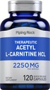 Piping Rock Acetyl L- Carnitine HCL 124; 2250mg 124; 120 Capsules 124; Therapeutic Supplement = 124; Non-GMO, Gluten Free