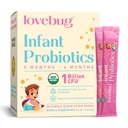 Produksi Infeksi LOVEBUG 06 Bulan - USDA Produksi Organik untuk Bayi, Mendukung Gas Bayi, Kolik, Diare dan Pelepasan Konstigasi Baru, Allergen & Sugar Bebas, Powder hambar, 30 Pack