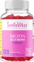 Heartland Pharma Biotin 10.000 MGC Jelly Beans 124; Hair, Skin & Nails Dukung kedua 124; Vegan, Gluten- Free, Non-GMO & Kosher Friendly 124; Strawberry Flavor 124; 120 Count