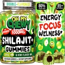 Pramugari Himalaya Shilajit Gummies - Bertingkat Emas Tinggi Resin - Energi Boost dan Imuniune Dukungan untuk Pria dan Wanita dengan Ashwagandha dan Shatakari - 120 Gummy - Apple & Kiwi