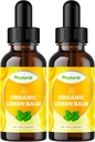 Ekstrak Limun Leam Leaf Organik untuk Dukungan Imune - Limon Balm Tincture untuk Dukungan Mood & Relaxation - Amoranic Tincture Leaf Drops for Dewasa & Kids Diet Suplemen - 2OZ - 2 Pack