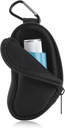 Asma Inhaler Holder Protect Portable Bag Carrying Holder Neoprene Travel Inhaler Mini Bag for L- Shaped Inhaler, Inhaler Not Included (Black)
