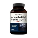 Suplemen PFoshatidylserine Ultra Kekuatan 500mg Per Serving, 240 Capsules 14; Soy Free, diturunkan dari Lensa Bunga Sunflower - Mendukung Fungsi Kesehatan Kognitif dan Otak - Non-GMO