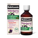 Robitussin Maximum Kekuatan Elderberry Cough Plus Chest Contraffic DM, Cough Supresant untuk Dewasa, Menyediakan Batuk Cair Liquid dan Cest Contraffic Relief - 8 Fl Oz
