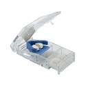 EZY DOSE Pill Cutter dan Splitter with Lock, Cuts Pill, Vitamin, Tablet, pedang baja tak bertulang, Perjalanan Sized, Pills dan Vitamin Aman, Mudah digunakan, Biru, BPA Bebas