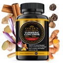 GOLDEN SAFFRON Turmeric Curcumin Suplement with Bioperine, Saffron, Cinnamon, and Ginger - High Potency, Non-GMO, Gluten- Free Supplemen untuk Efektivitas yang lebih baik. Dibuat di Amerika Serikat