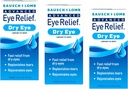 Bausch + Lomb Advanced Eye Relief, Lubricant Eye Drops for Dry Eyes, Moisturizing & Sootthing, Replenshes Tears for Fast Relief, 0.5 Fl Oz