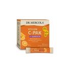 Dr. Mercola Vitamin C-PAK dengan Quercetin - Daily Ammune Dukung Minuman - Zinc & Vitamin D3 Blade - Gluten- Free - Effervescent Orange Flavor - 30 Paket